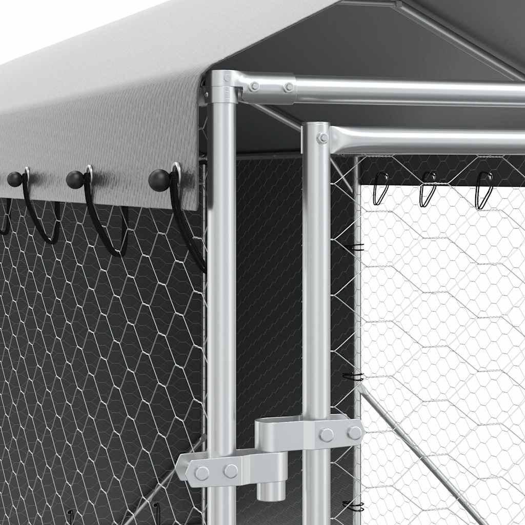 Large Outdoor Dog Kennel 2x6m Galvanised Steel | Simpledeals