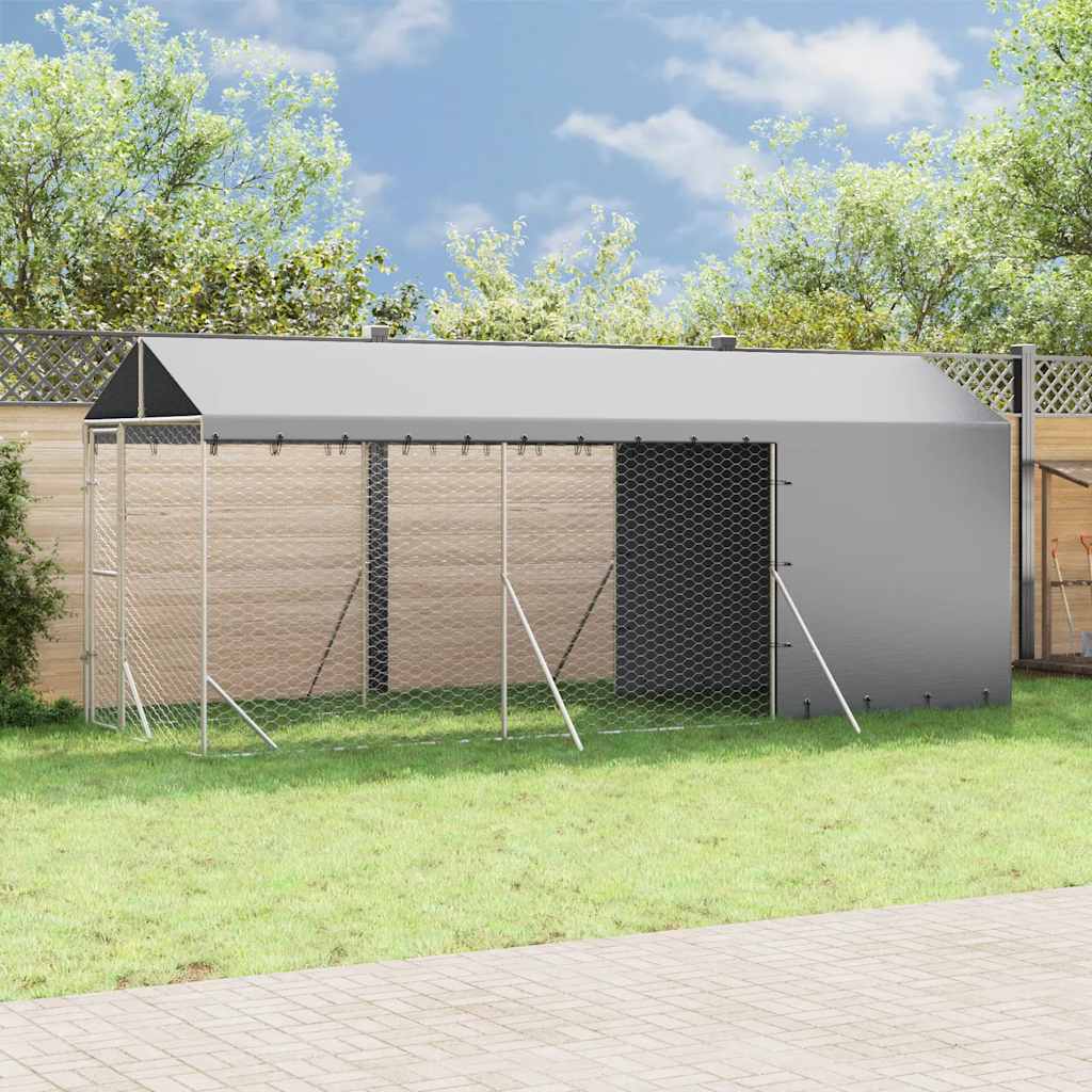 Large Outdoor Dog Kennel 2x6m Galvanised Steel | Simpledeals