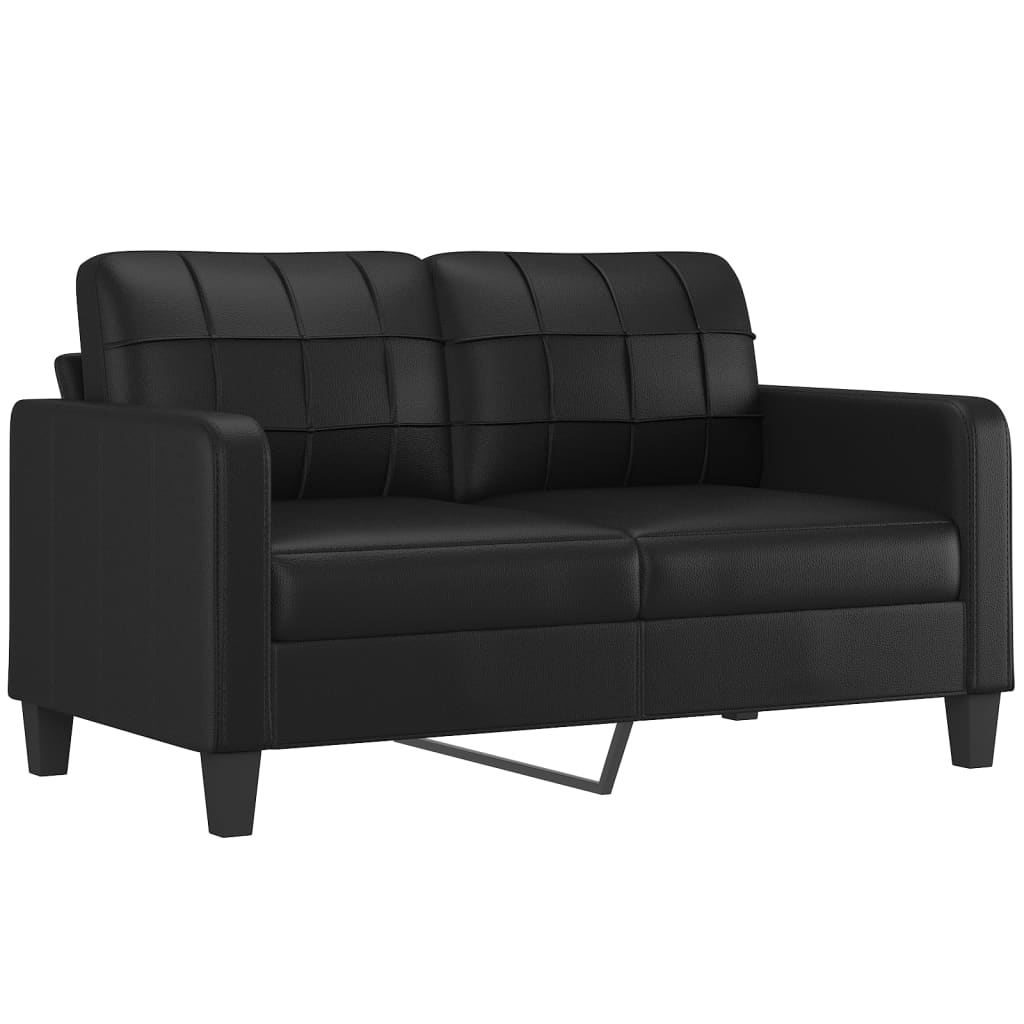 2-Seater Sofa with Throw Pillows Dark Grey