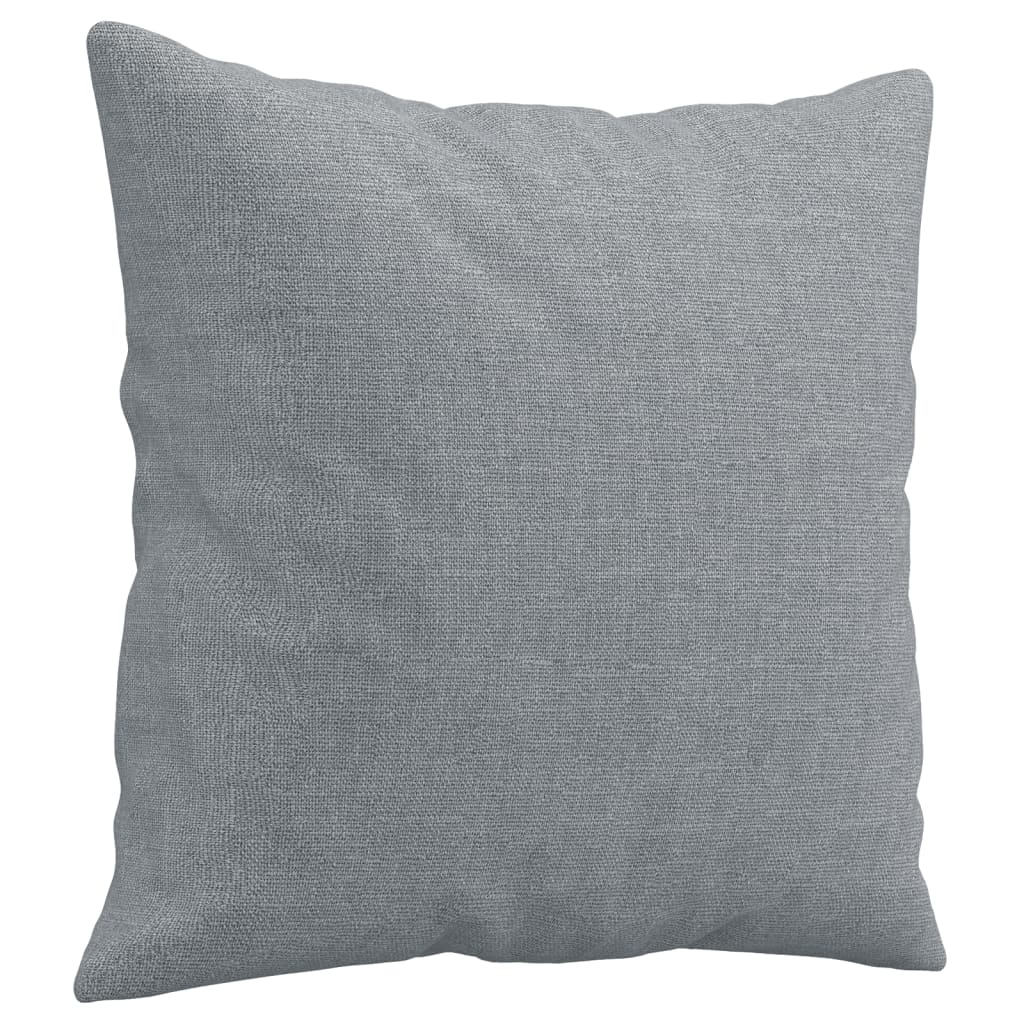 3-Seater Sofa with Throw Pillows Light Grey
