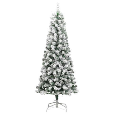Wonderland Delight: Artificial Hinged Christmas Tree with Flocked Snow