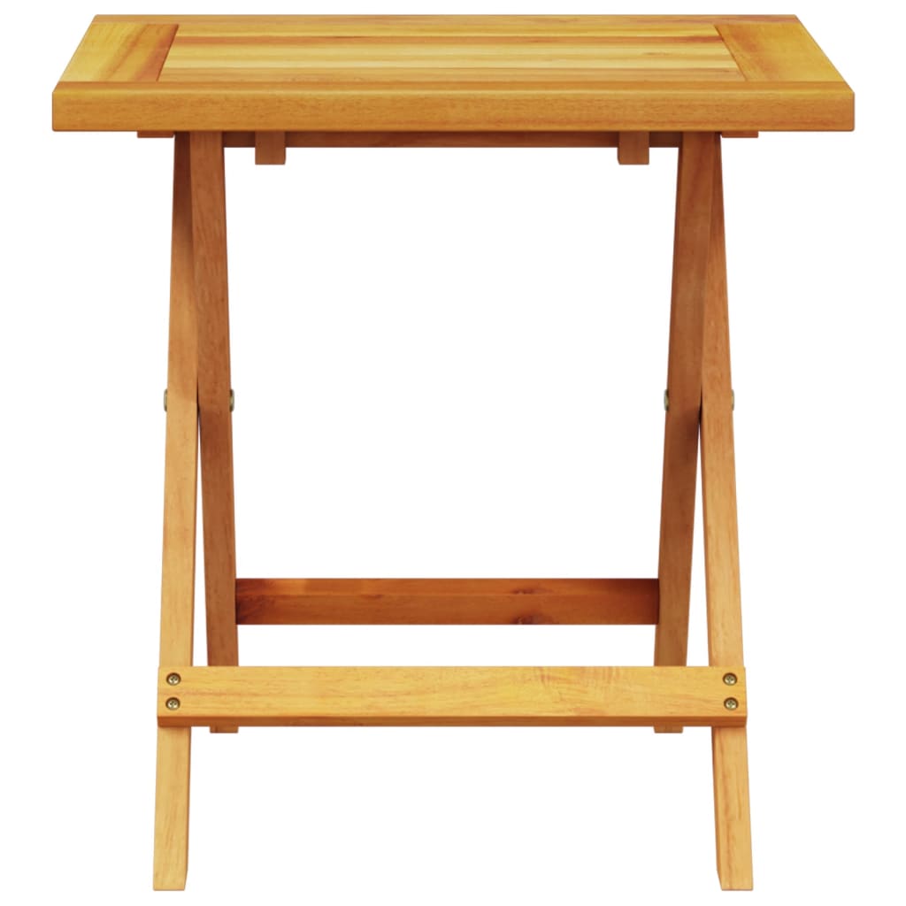 Sun Lounger with Cushion and Table Solid Wood Acacia, Wood finish