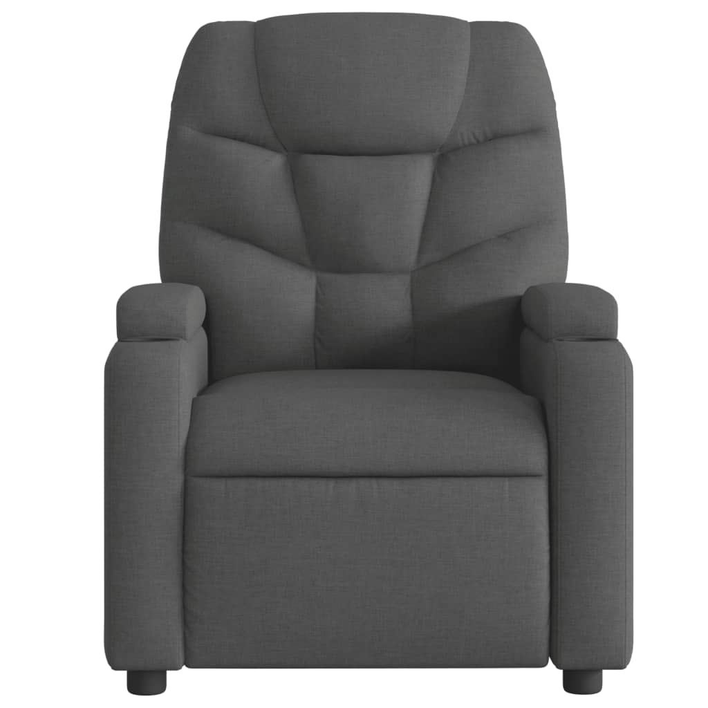 Dark Grey Fabric Recliner Chair Cup Holders | Simpledeals