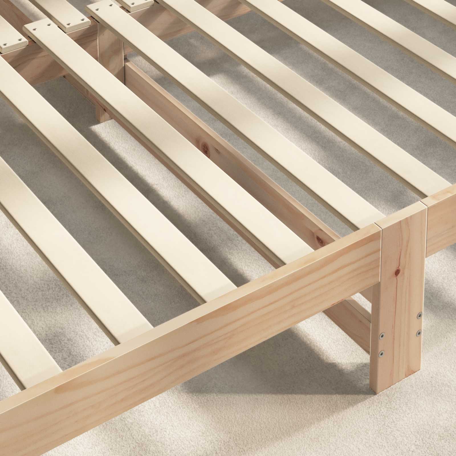 Bed Slats Natural Solid Pine 90x6x1.3cm