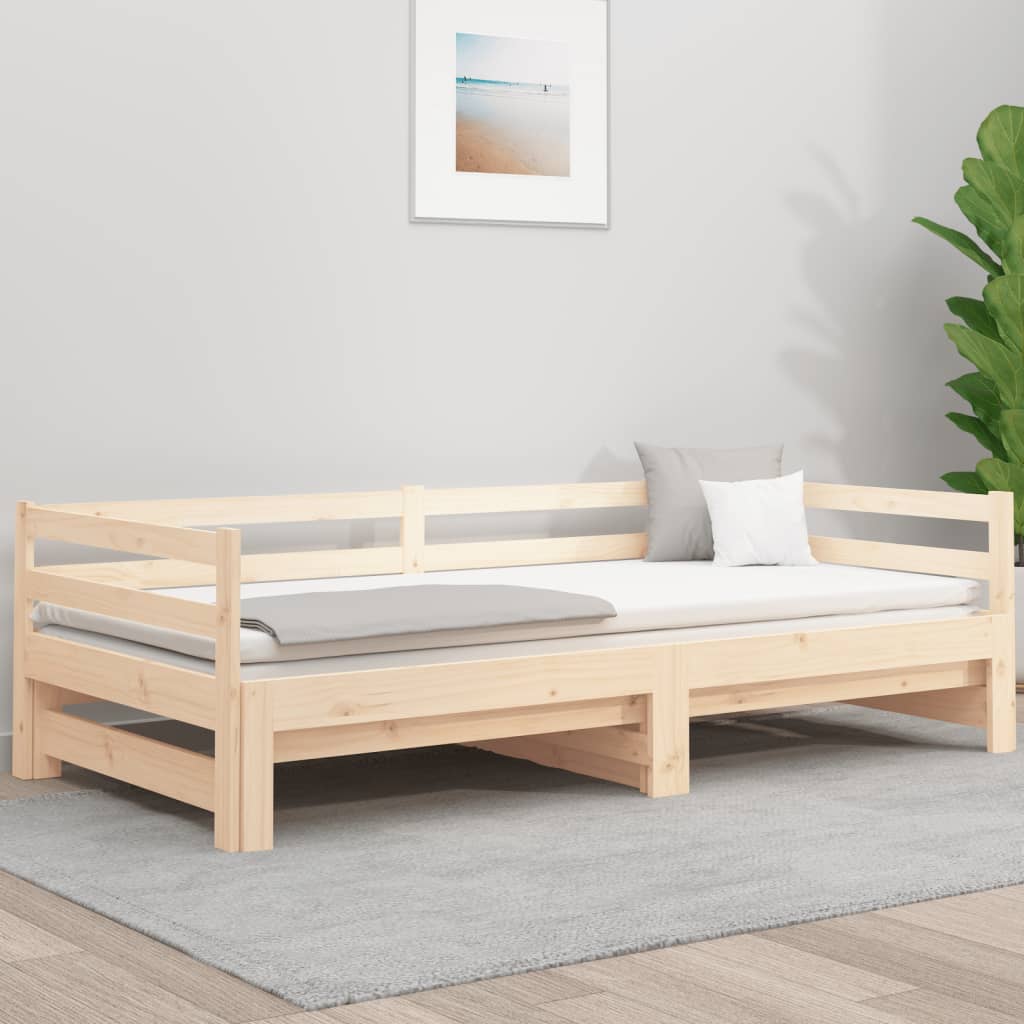 Day Bed with Trundle Solid Wood Pine
