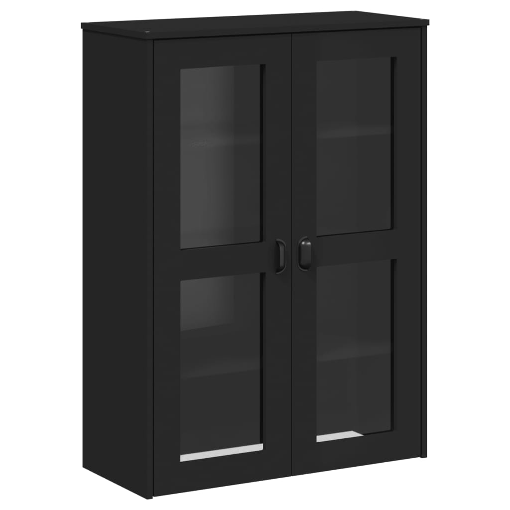 Highboard VIKEN Black Solid Wood Pine