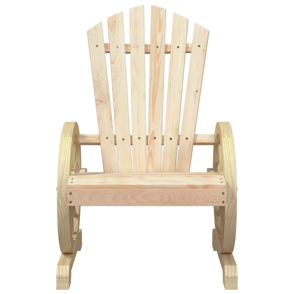 3 Piece Garden Lounge Set - Solid Wood Fir | Wood finish