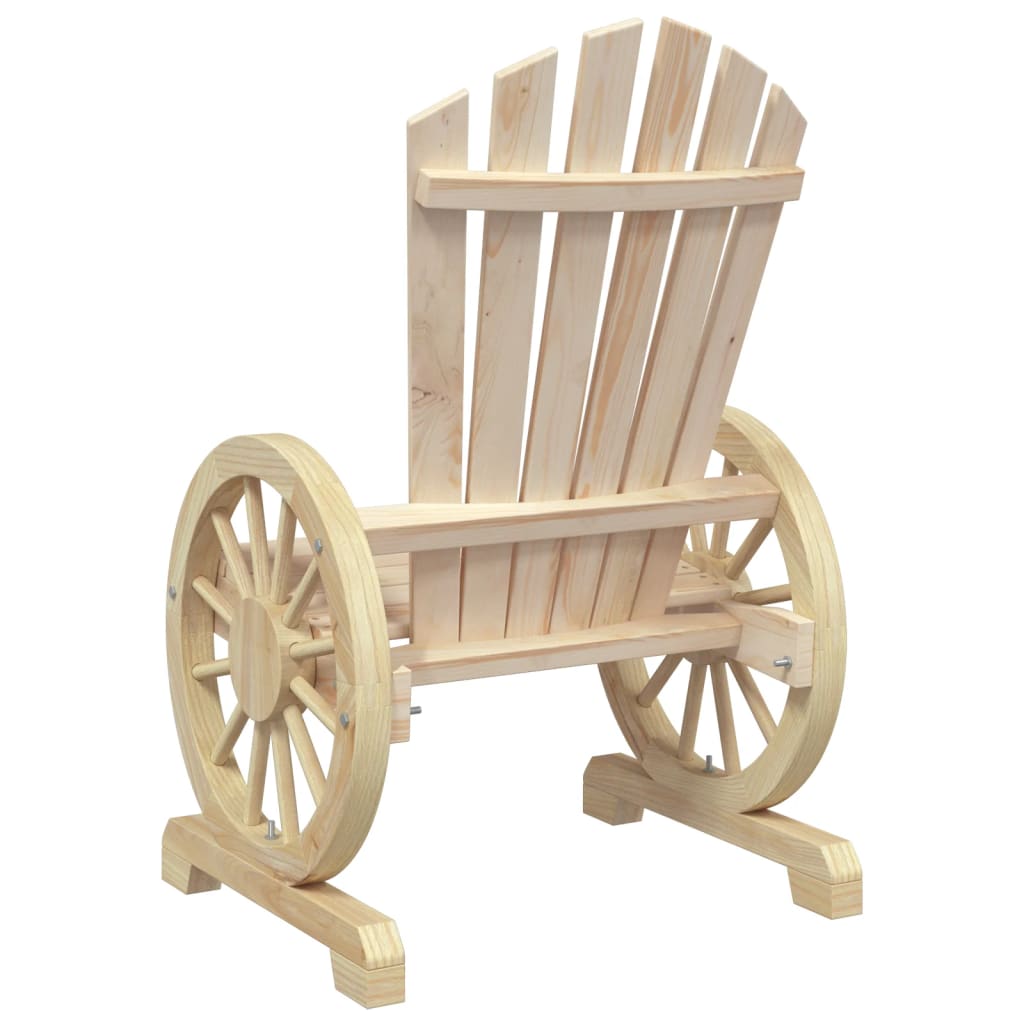 3 Piece Garden Lounge Set - Solid Wood Fir, Wood finish