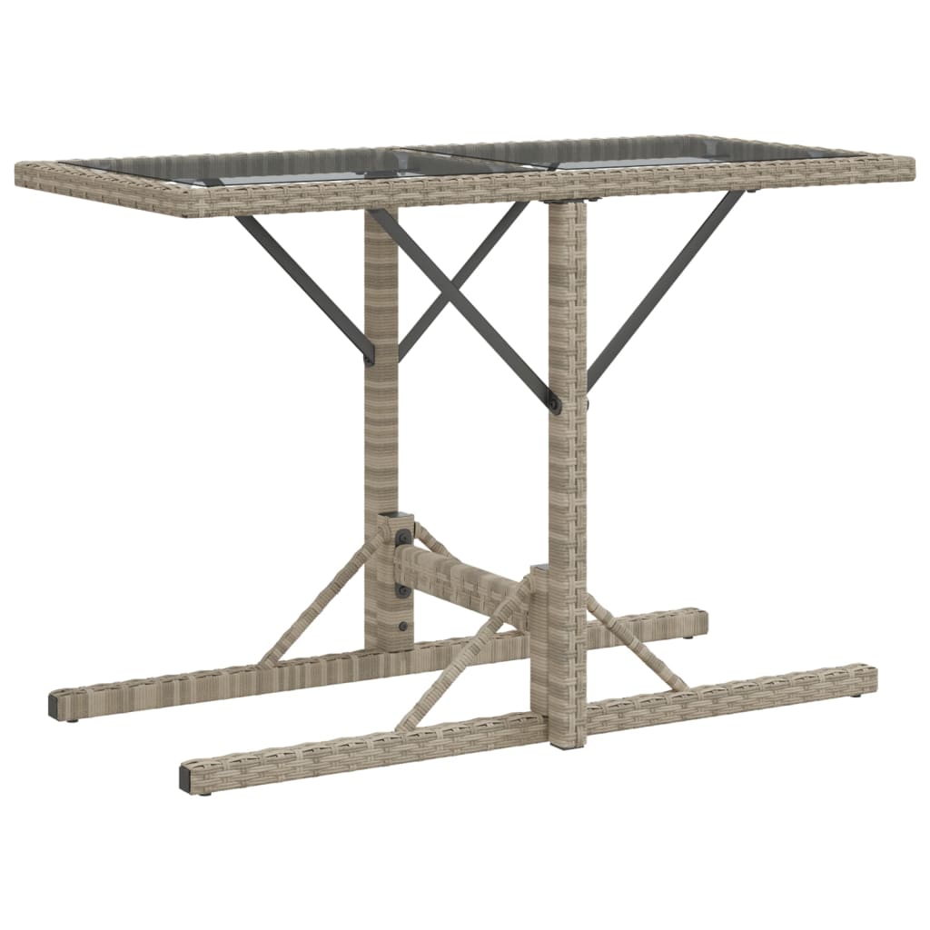 3 Piece Bistro Set with Cushions Light Grey Poly Rattan | Grey colour