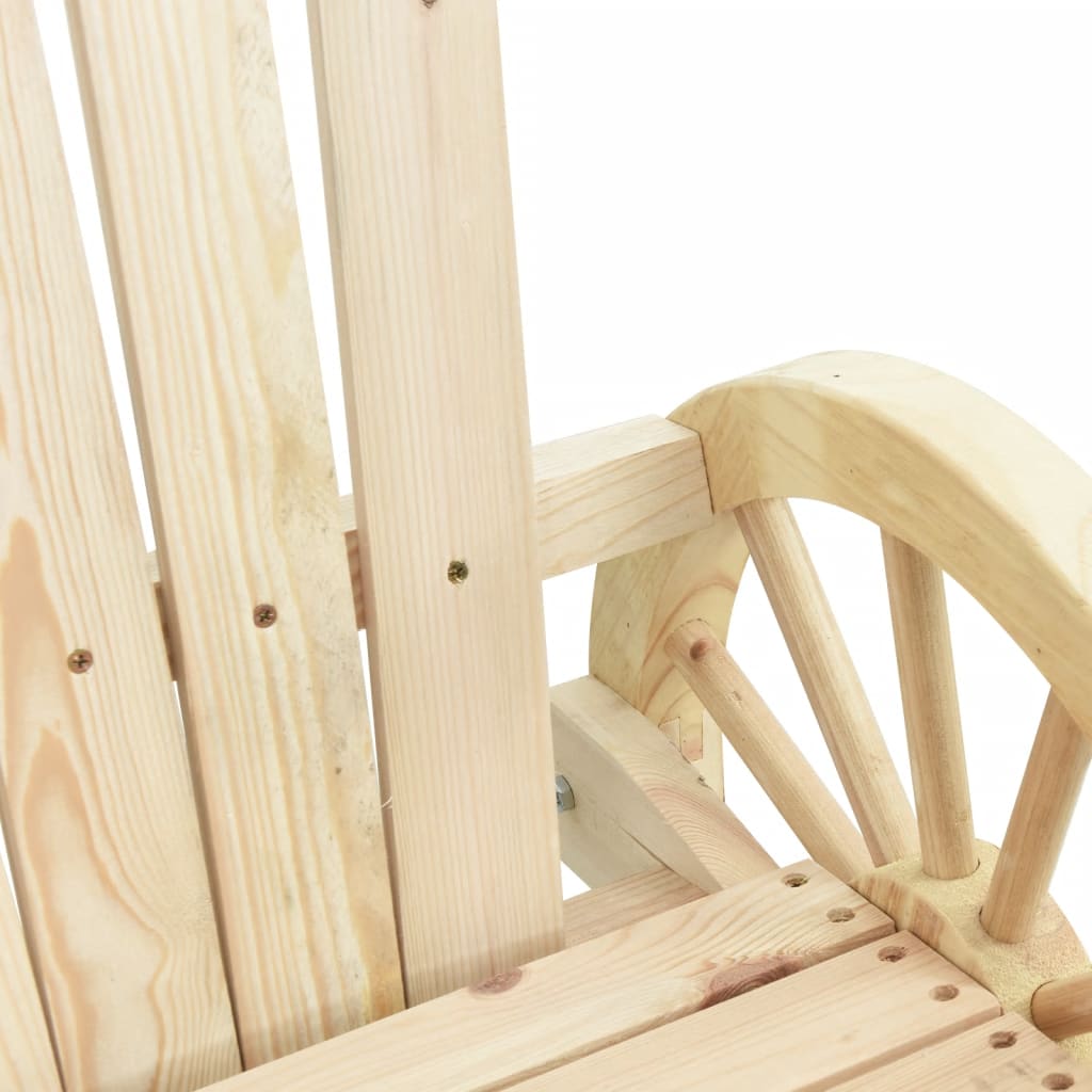 Garden Adirondack Chair Solid Wood, Wood finish