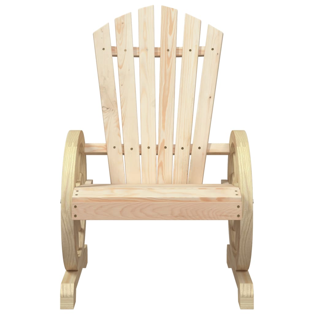 Wood finish - Garden Adirondack Chairs 2 pcs Solid Wood