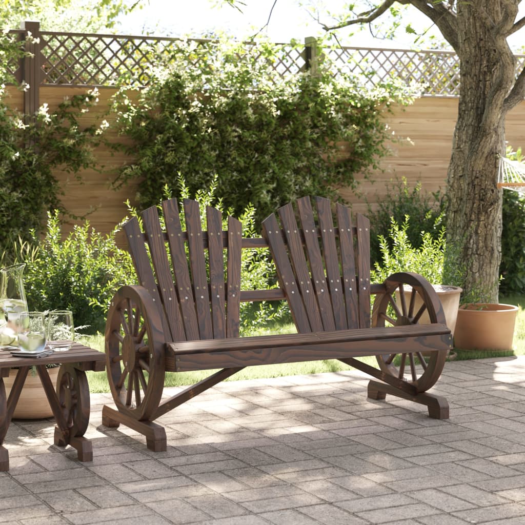 Outdoor Chairs - Garden Adirondack Chair 2-Seater Solid Wood Fir