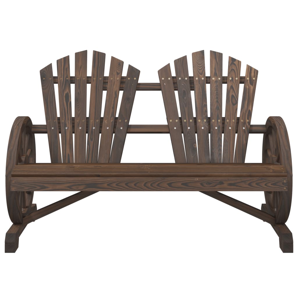 Garden Adirondack Chair 2-Seater Solid Wood Fir | Outdoor Chairs