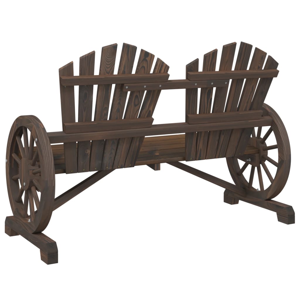 Garden Adirondack Chair 2-Seater Solid Wood Fir, Outdoor Chairs
