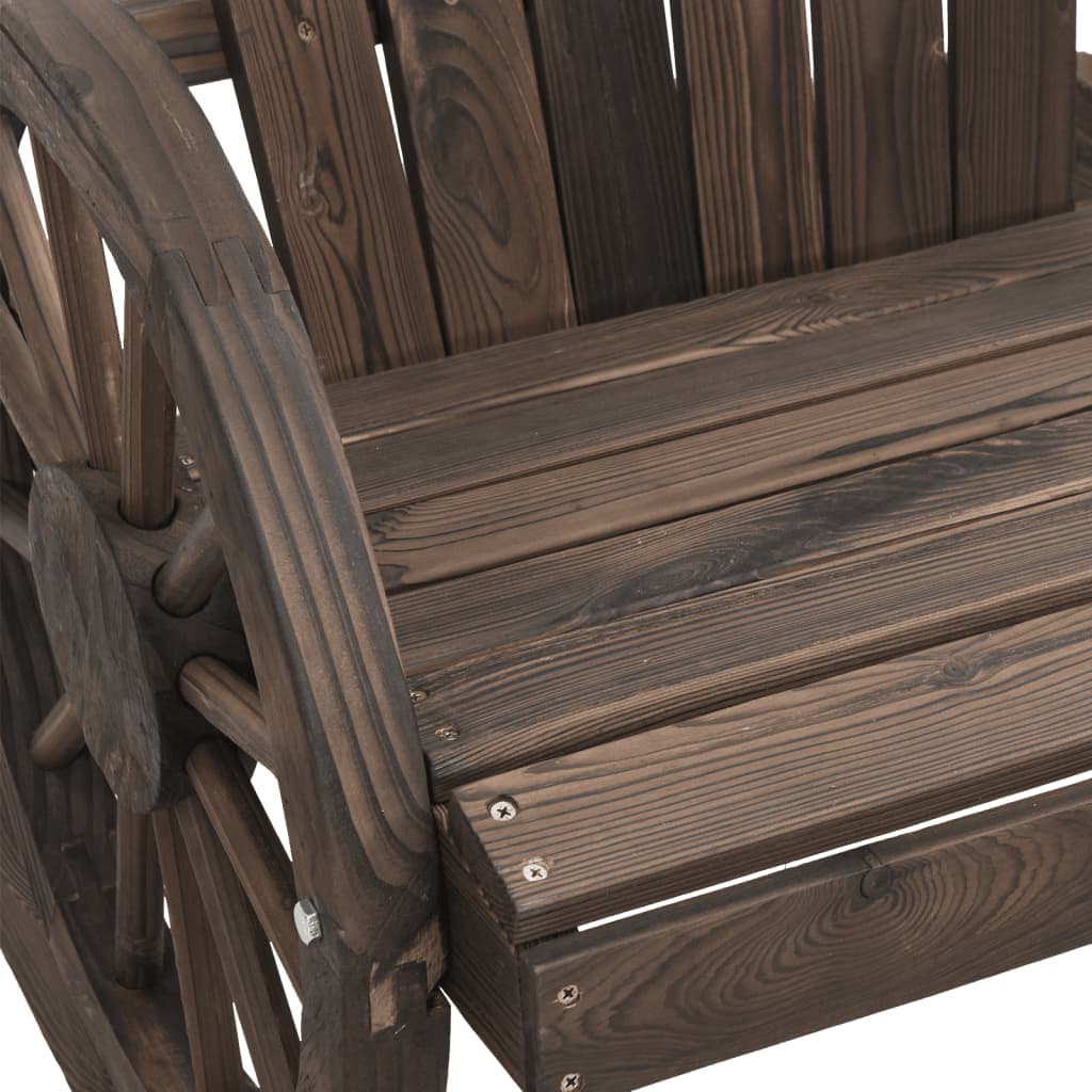 Garden Adirondack Chair 2-Seater Solid Wood Fir with Outdoor Chairs