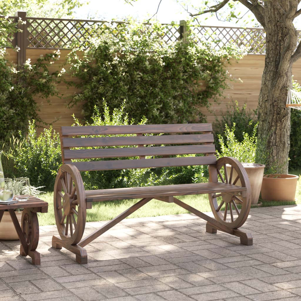Outdoor Chairs - Garden Bench 2-Seater Solid Wood Fir