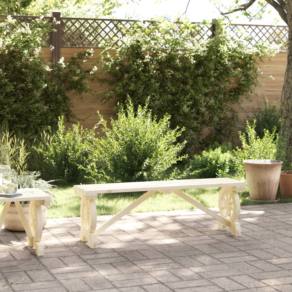 Garden Bench 115 cm Solid Wood | Wood finish