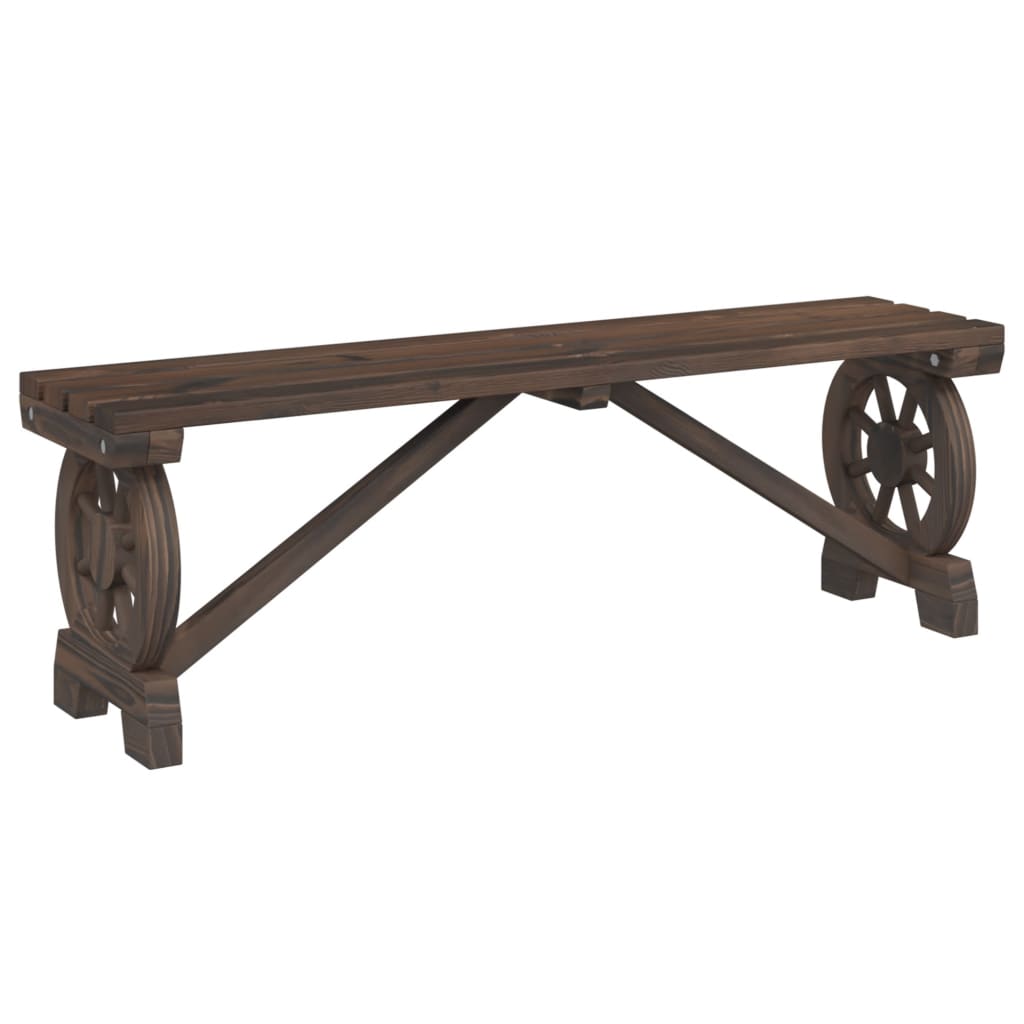 115 Cm - Garden Bench 115 cm Solid Wood Fir
