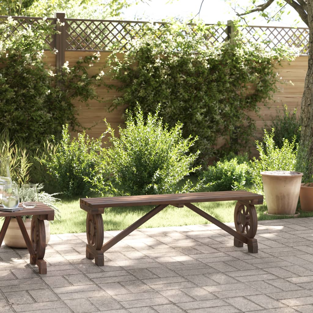 Garden Bench 115 cm Solid Wood Fir | Wood finish