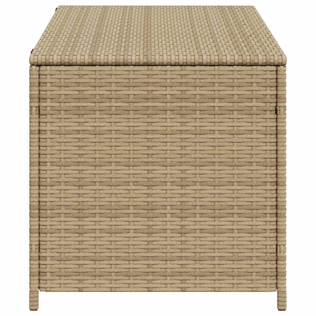 Rattan finish - Garden Storage Box Mix Beige 190L Poly Rattan