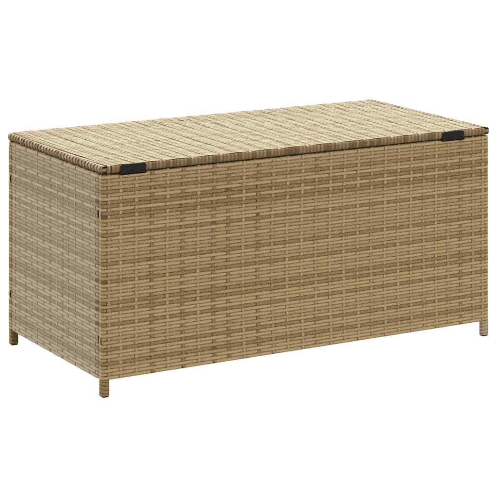 Garden Storage Box Mix Beige 190L Poly Rattan | Outdoor Storage Boxes