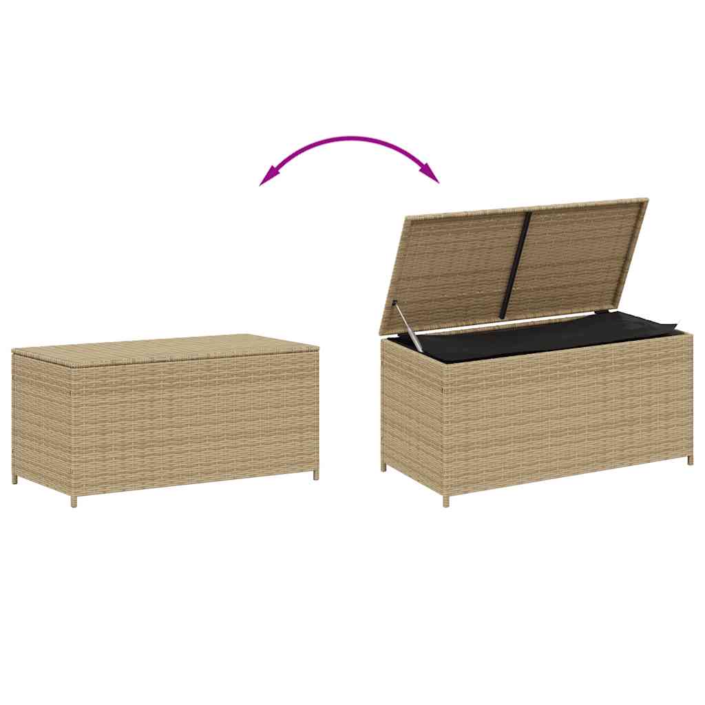 Garden Storage Box Mix Beige 190L Poly Rattan | Beige colour