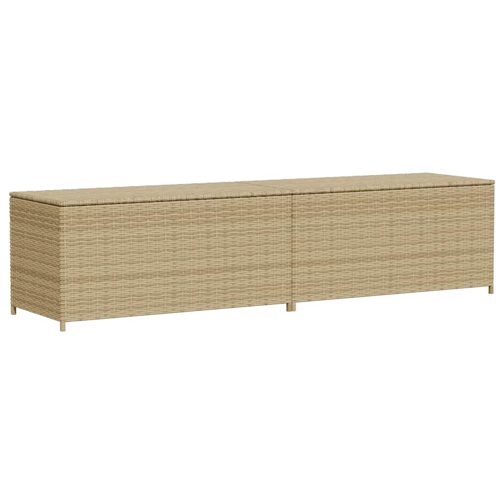 Beige colour - Garden Storage Box Mix Beige 469L Poly Rattan