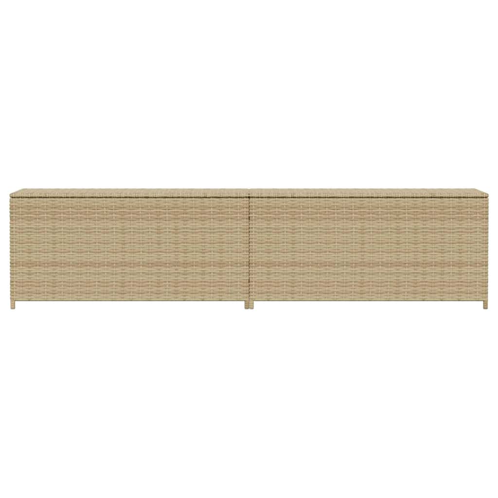 Outdoor Storage Boxes - Garden Storage Box Mix Beige 469L Poly Rattan