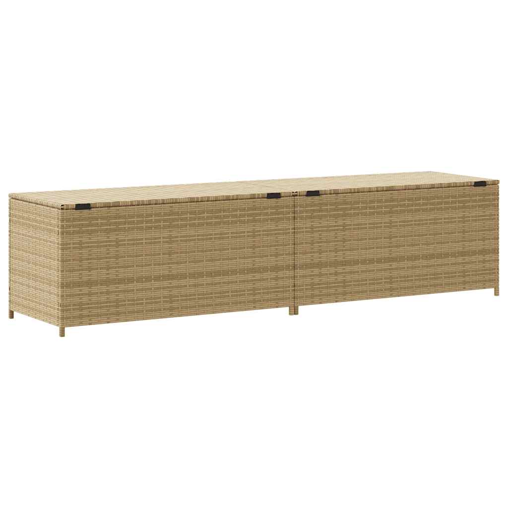 Garden Storage Box Mix Beige 469L Poly Rattan | Outdoor Storage Boxes