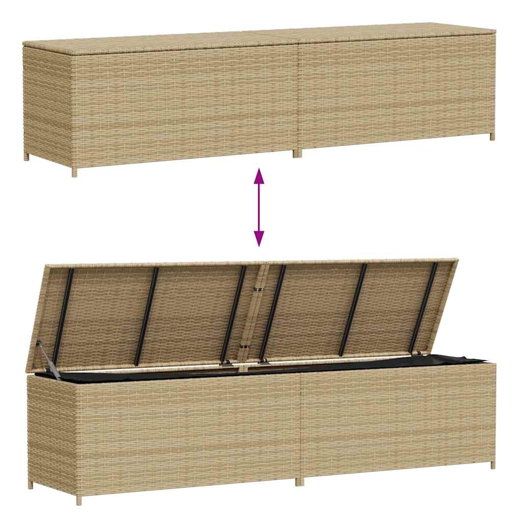 Garden Storage Box Mix Beige 469L Poly Rattan | Beige colour