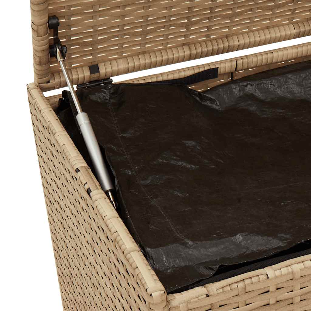 Garden Storage Box Mix Beige 469L Poly Rattan, Outdoor Storage Boxes