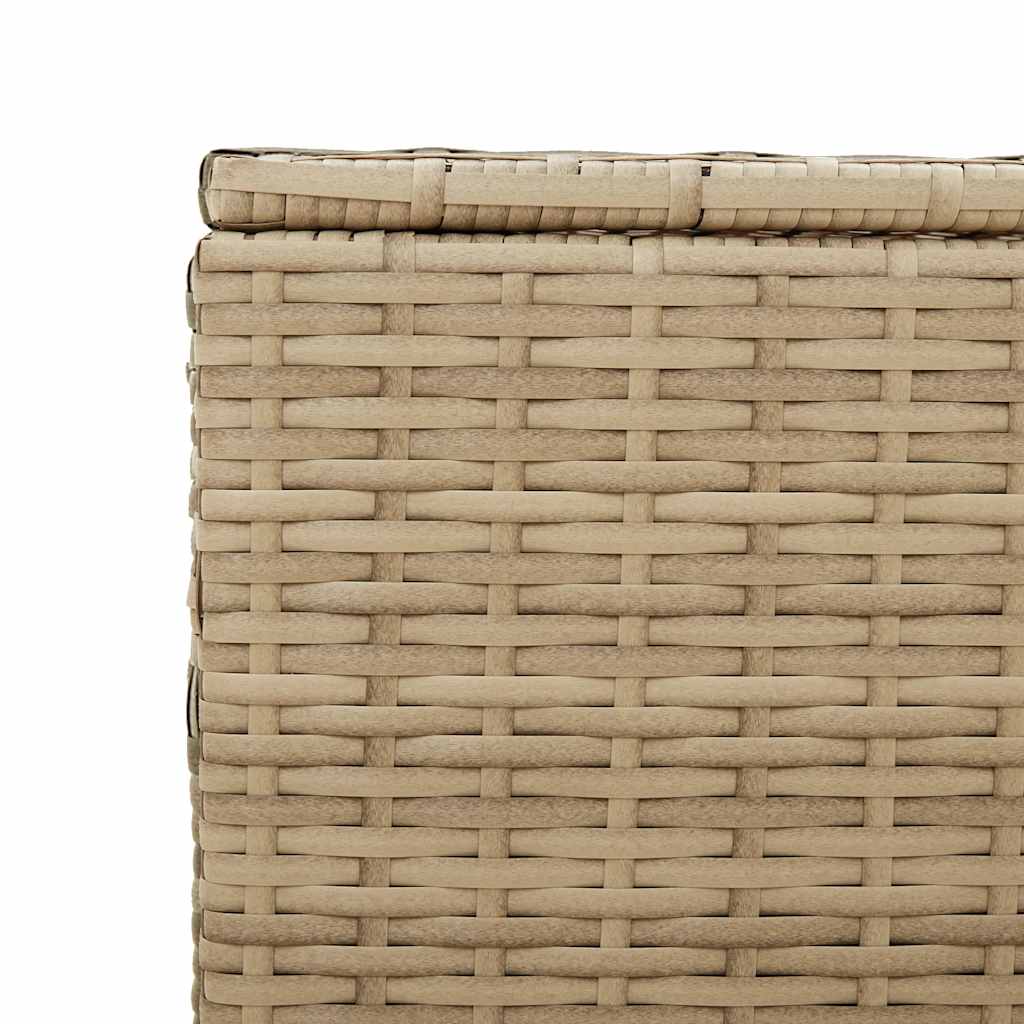 Garden Storage Box Mix Beige 469L Poly Rattan, Beige colour