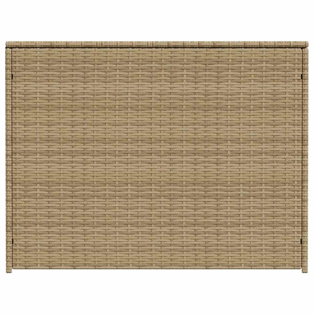 Garden Storage Box Mix Beige 984L Poly Rattan