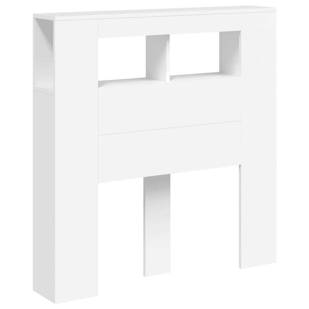 LED Metal Headboard Black/White