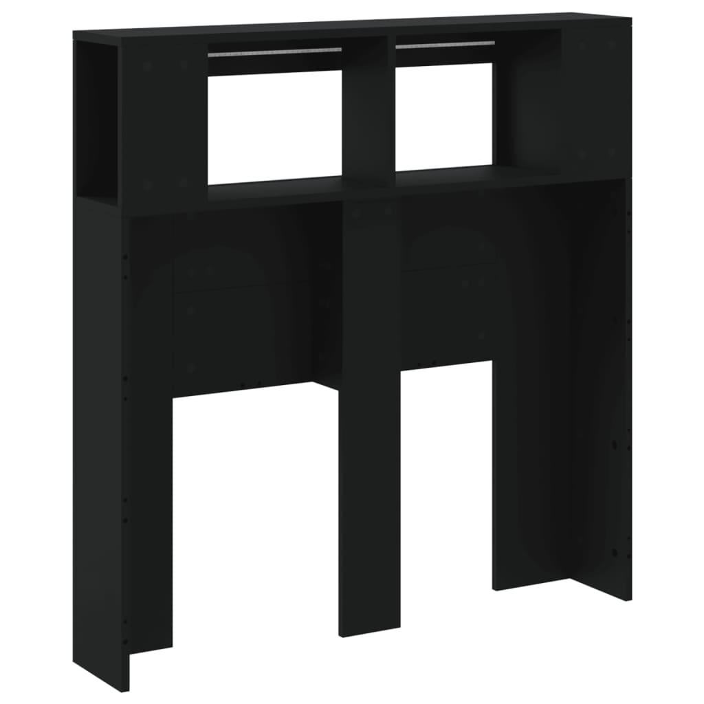 LED Metal Headboard Black/White