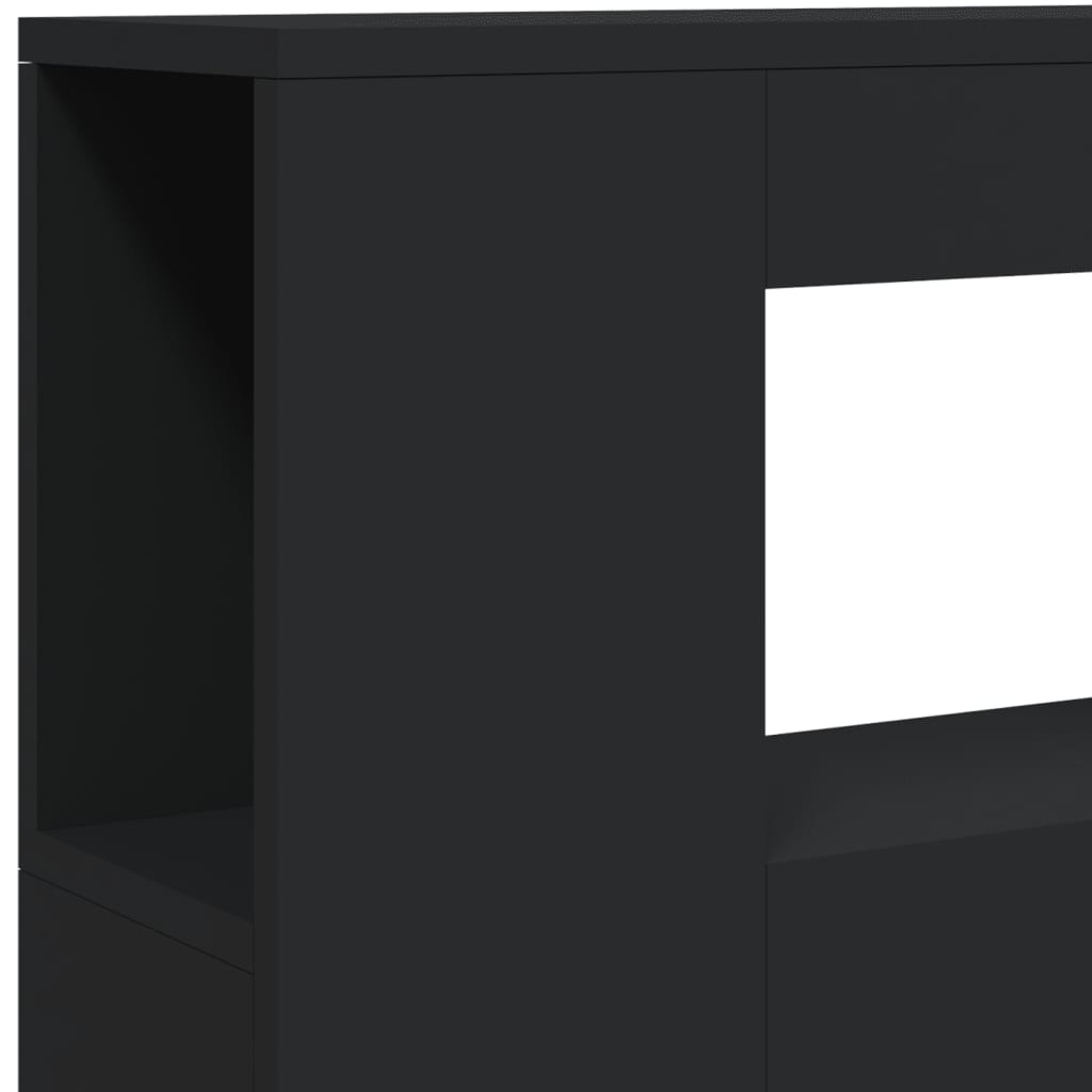 LED Metal Headboard Black/White