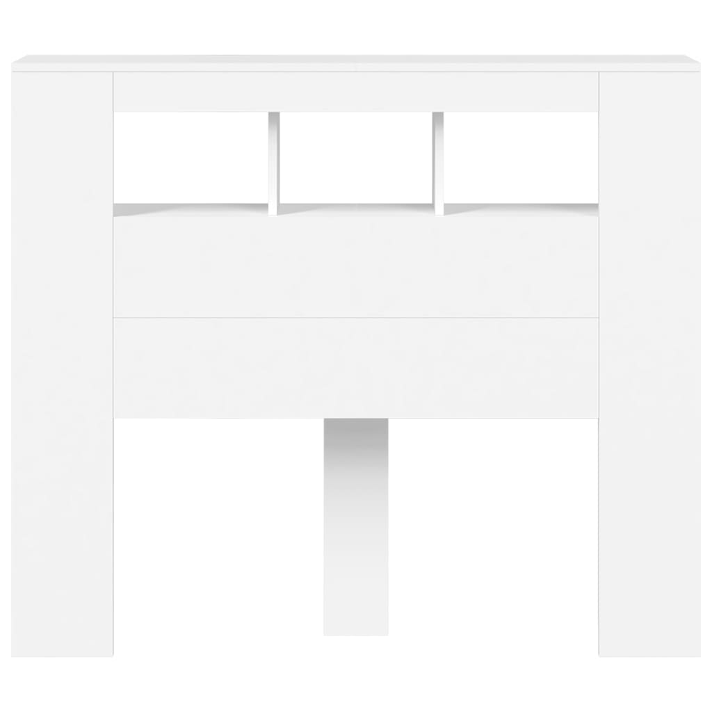 LED Metal Headboard Black/White
