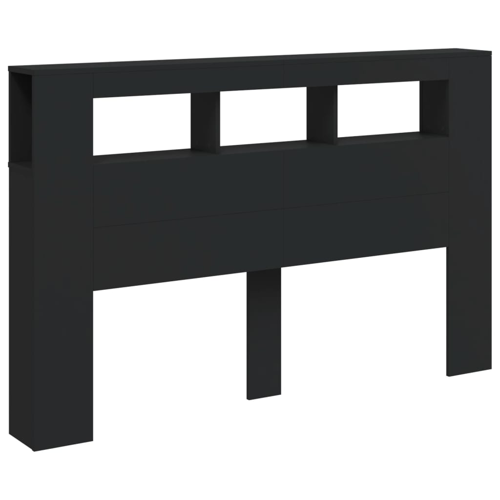 LED Metal Headboard Black/White