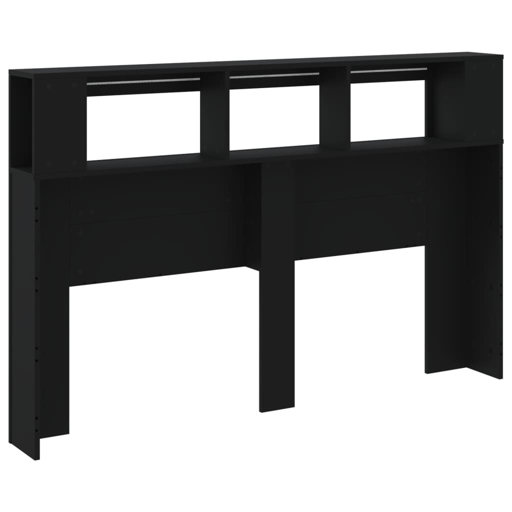 LED Metal Headboard Black/White