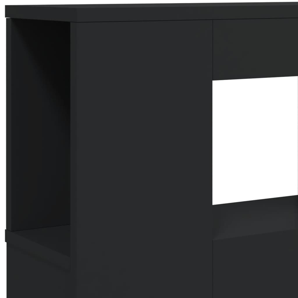 LED Metal Headboard Black/White