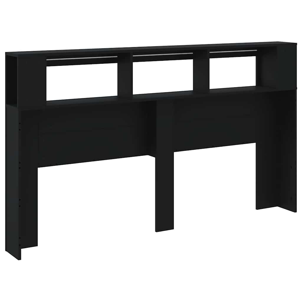 LED Metal Headboard Black/White