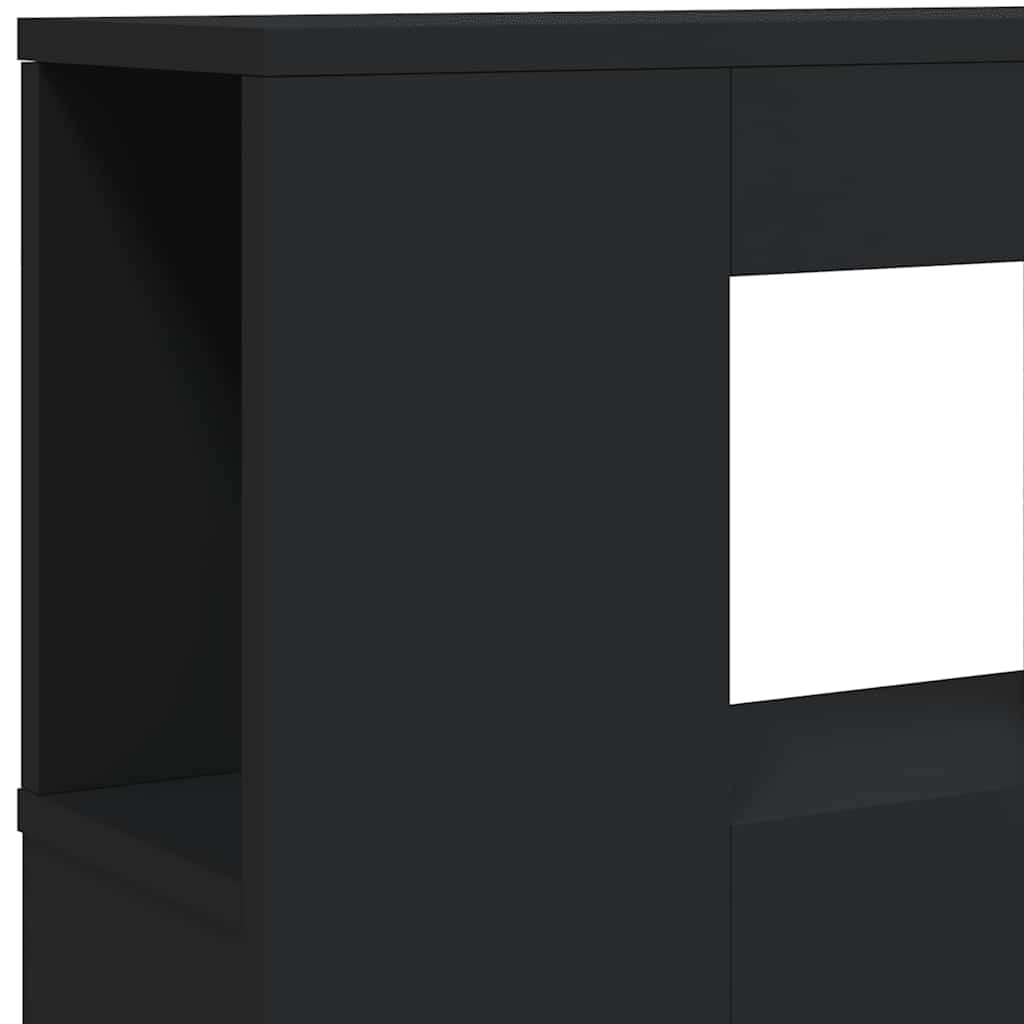 LED Metal Headboard Black/White