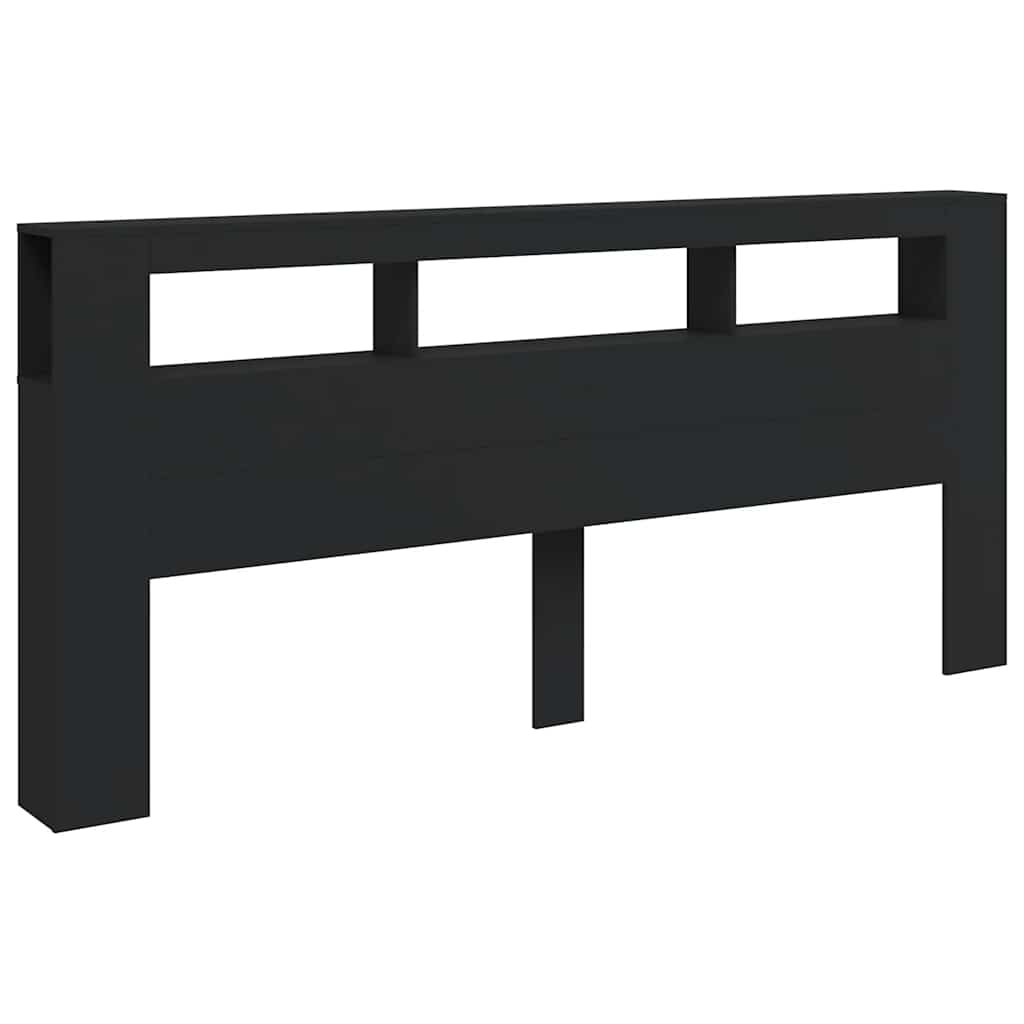 LED Metal Headboard Black/White