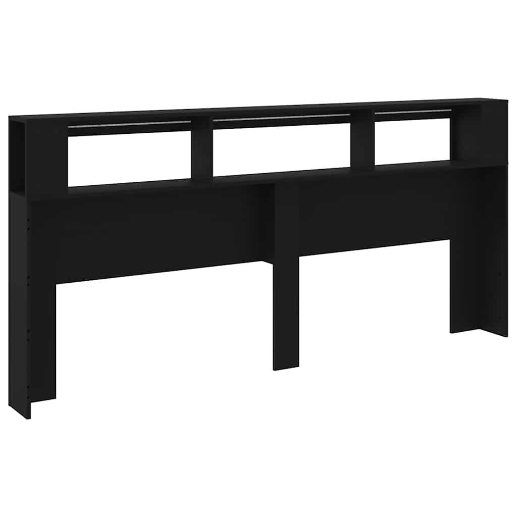 LED Metal Headboard Black/White