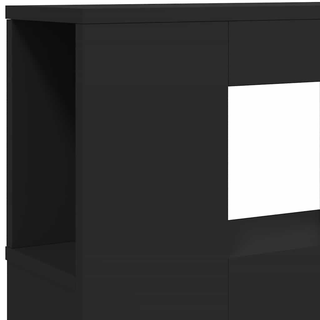 LED Metal Headboard Black/White