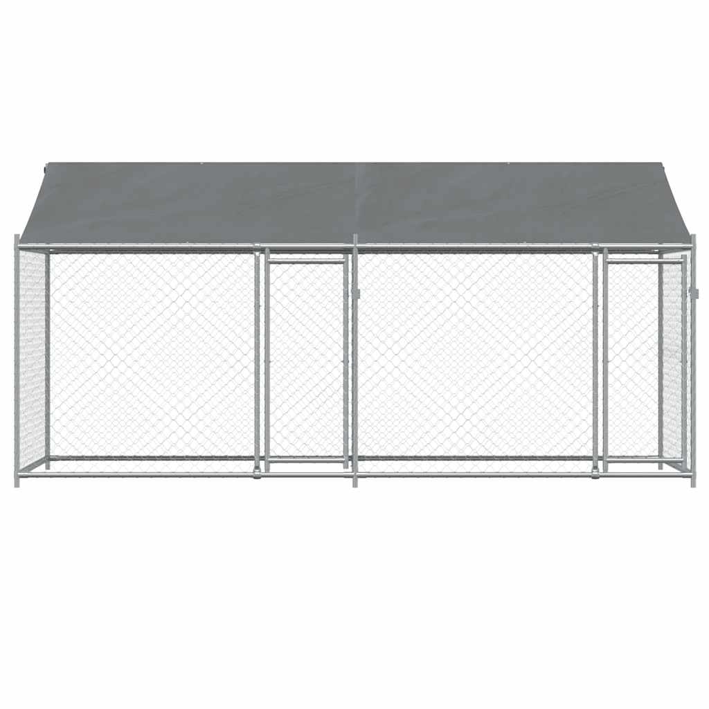 Large Dog Run Enclosure Galvanised Steel 4x2m | Simpledeals