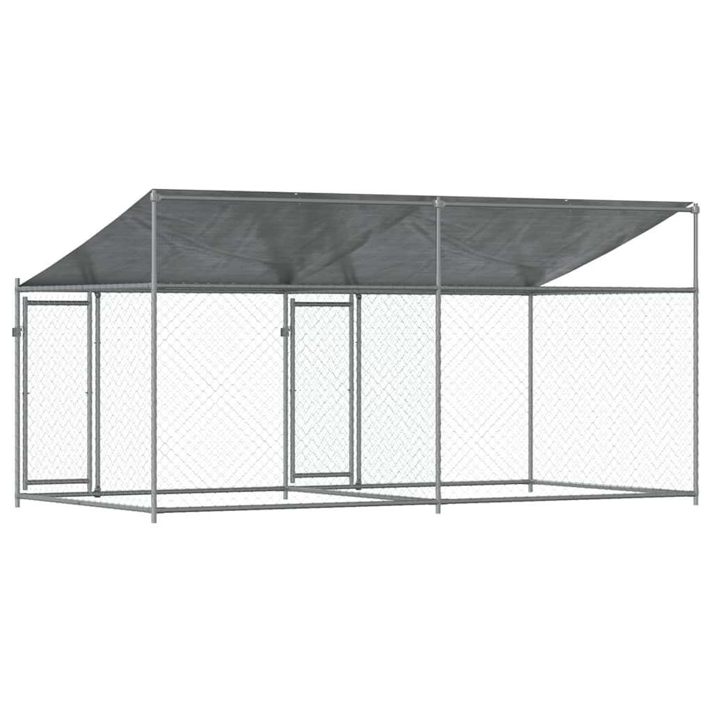 Large Dog Run Enclosure Galvanised Steel 4x2m | Simpledeals