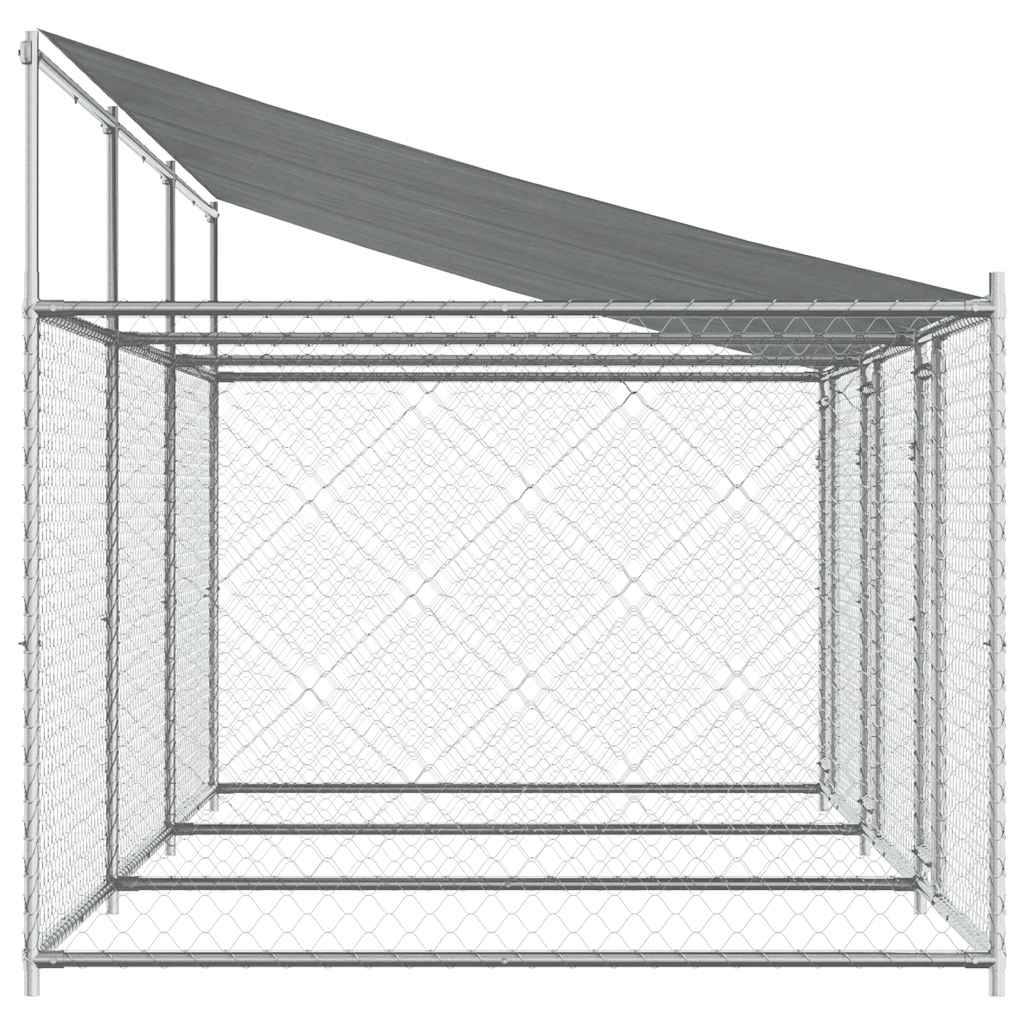 Large Dog Run Cage Roof Galvanised Steel 6x2m | Simpledeals