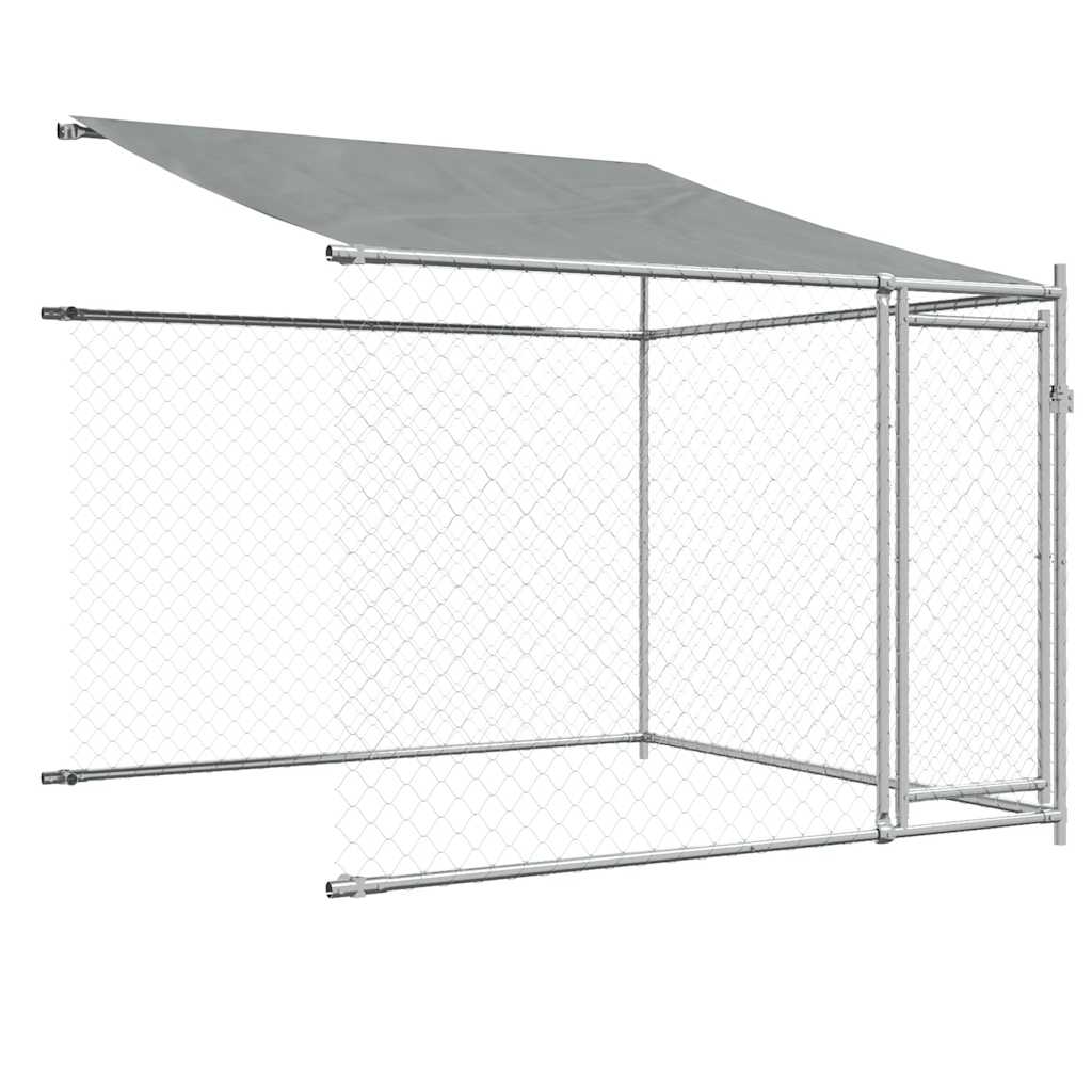 Large Dog Run Cage Roof Galvanised Steel 6x2m | Simpledeals