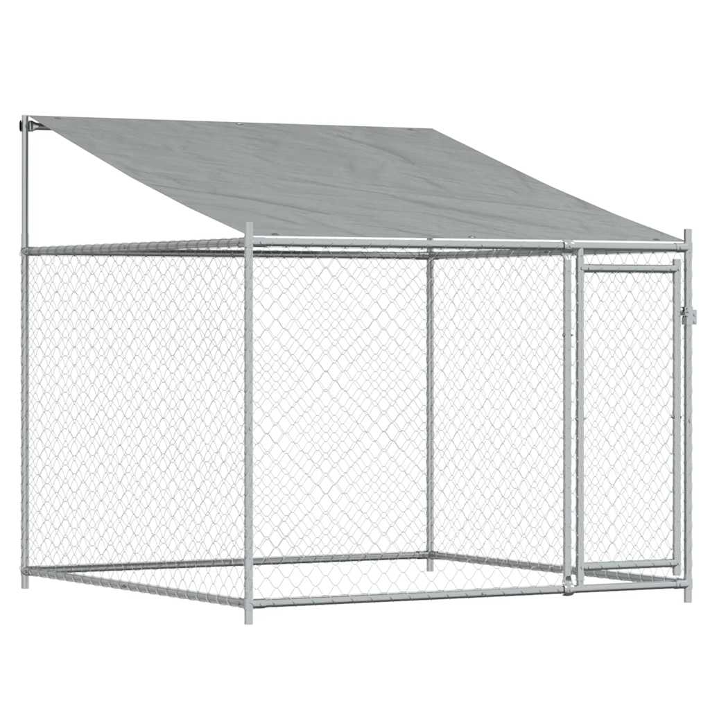 Large Dog Run Cage Roof Galvanised Steel 6x2m | Simpledeals